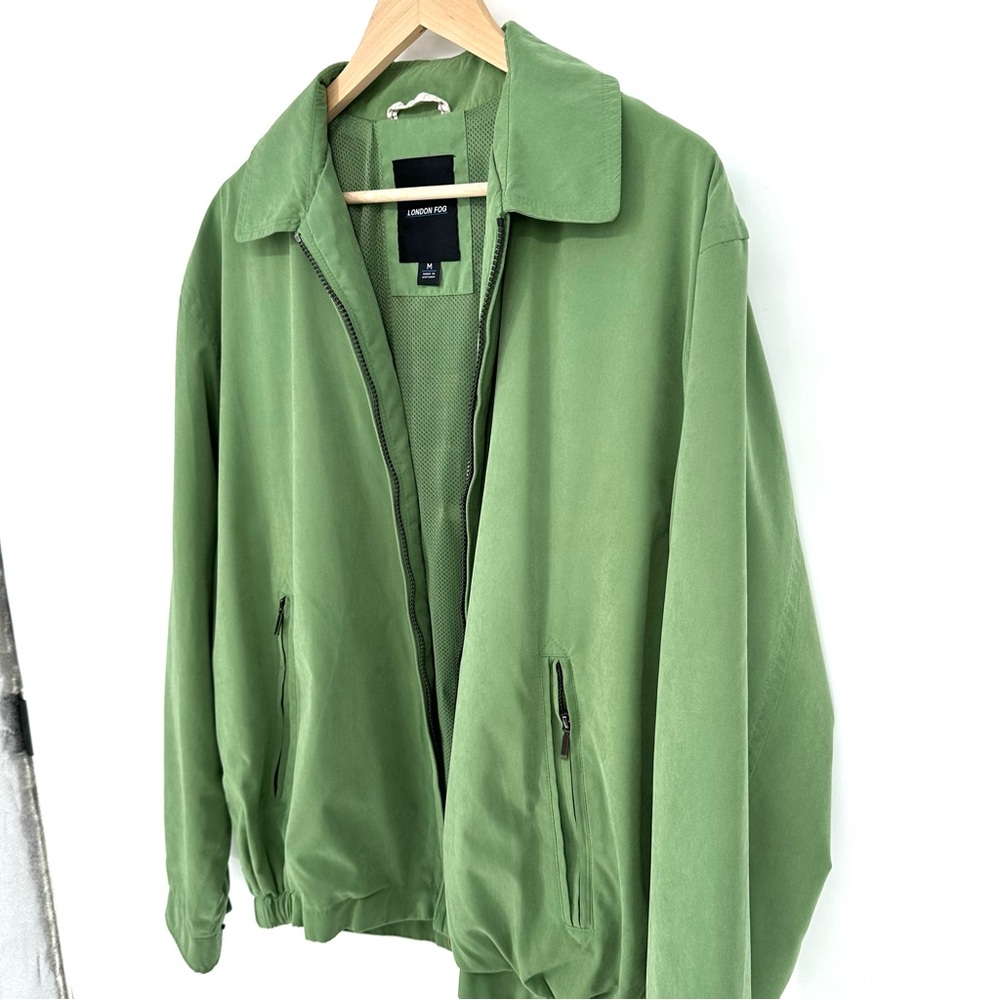 London Fog Bomber Jacket, Green, Medium - Picture 2 of 13